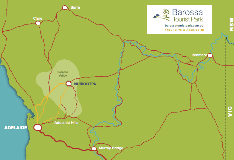 Barossa Tourist Park Area Map