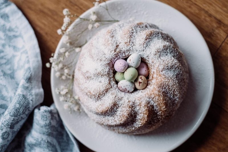 Easter lemon Bundt Cake with a special surprise