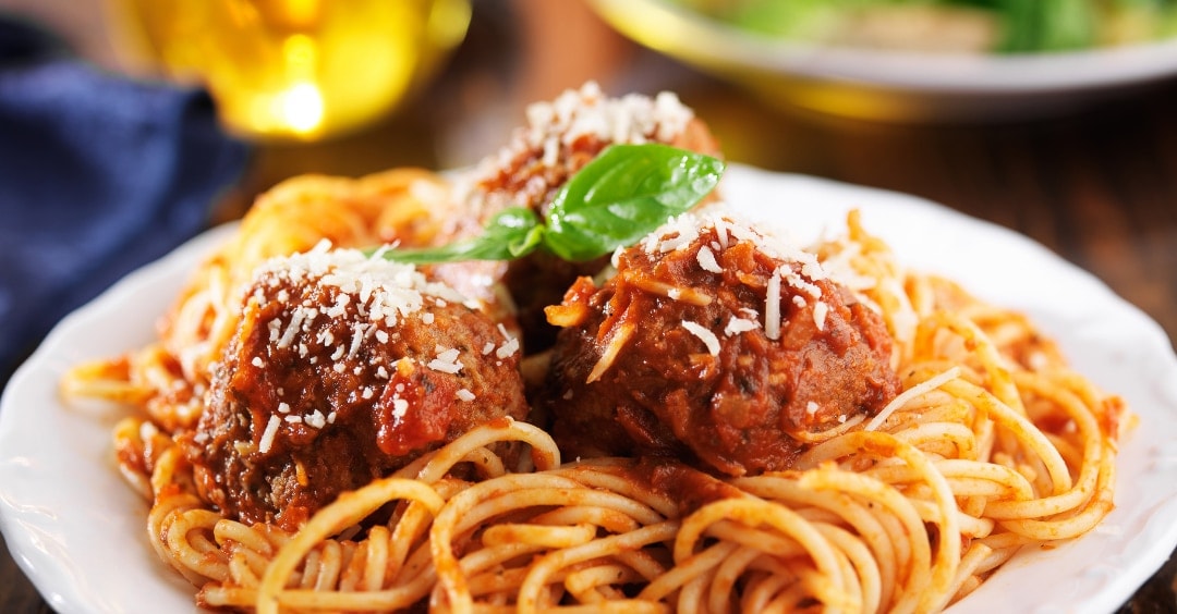 Delicious meat-free Spaghetti and Meatballs