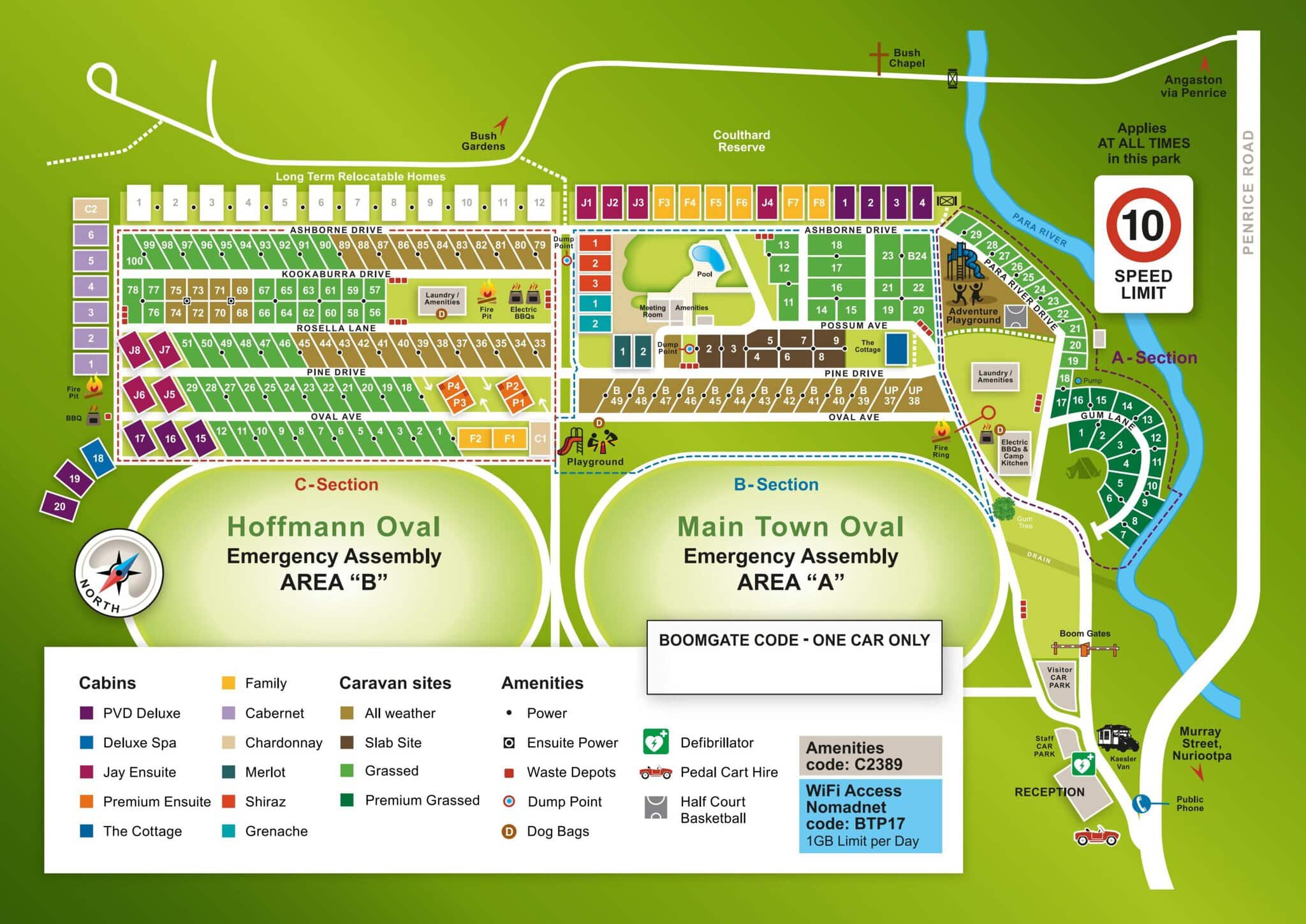 Barossa Tourist Park Map