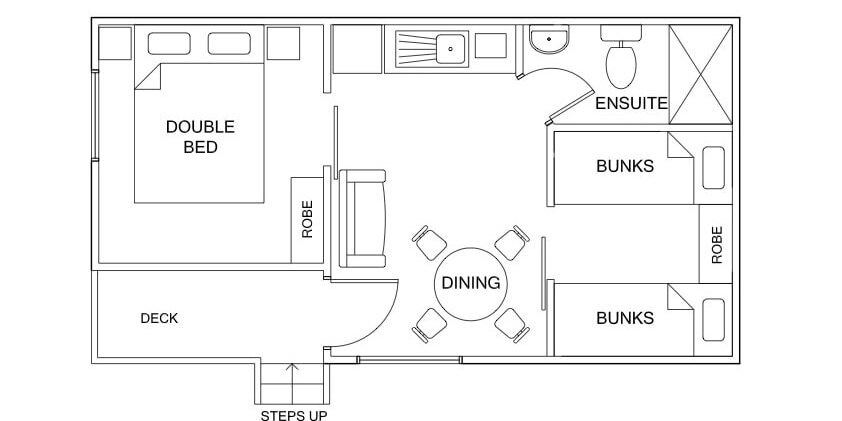 Floor Plan Family Cabin Style 2