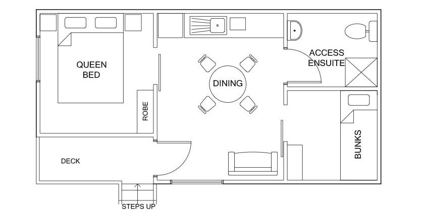 Floor Plan Parkview Access Cabin
