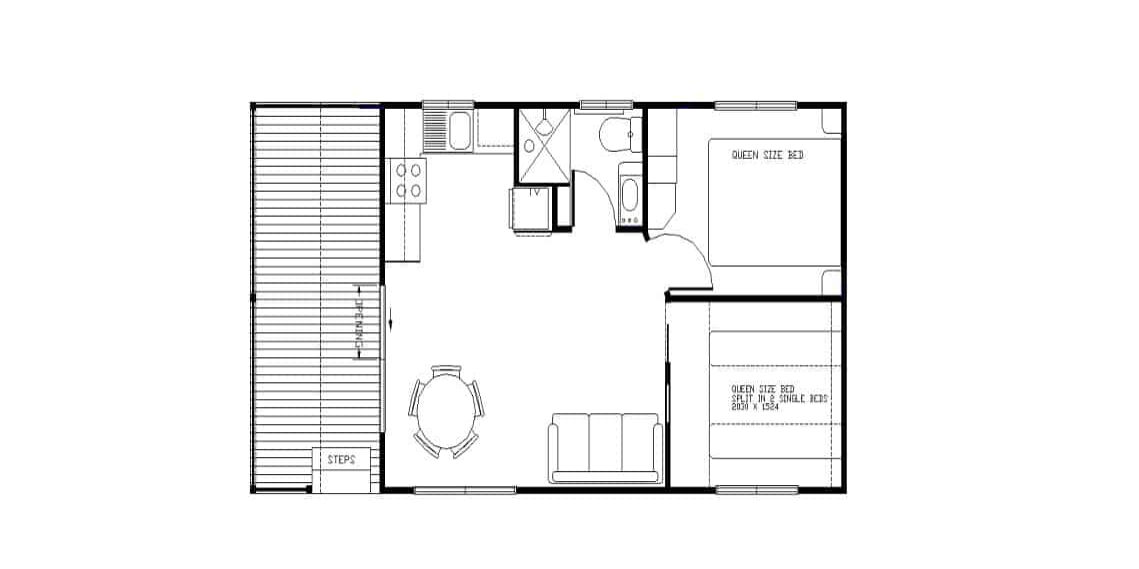 Floor Plan Parkview Cabin Style 4